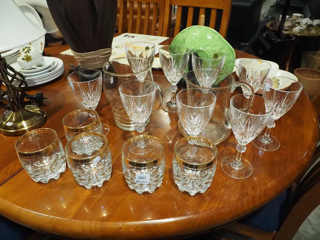 cut crystal water jugs, wine glasses etc Image 1++