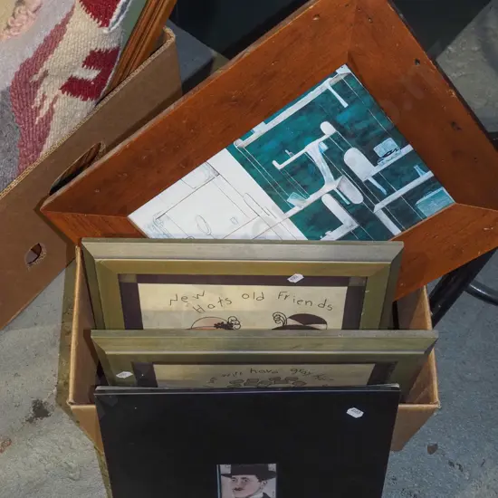 box; various prints