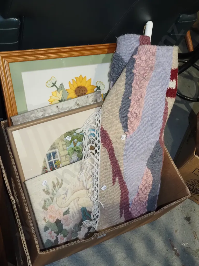 box; needleworks, prints, woven wall art Image 1++