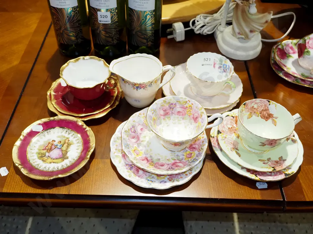 4x trios, Limoges dish, creamer Image 1++
