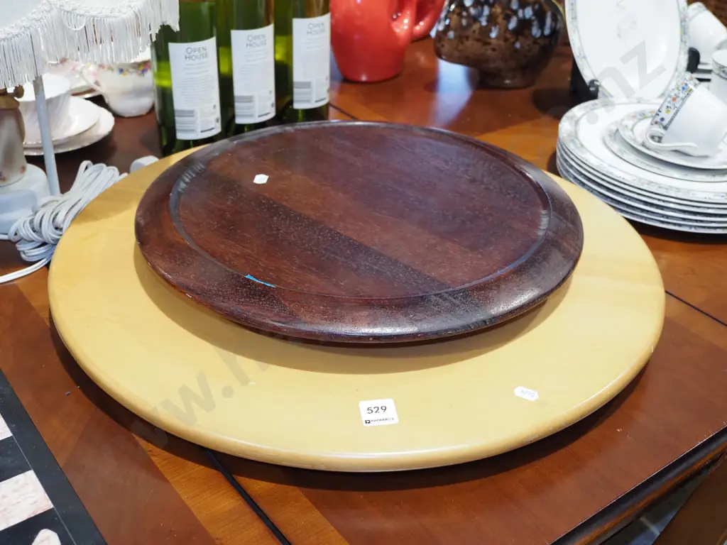 kauri lazy susan, mahogany lazy susan Largest Diam550 Image 1++