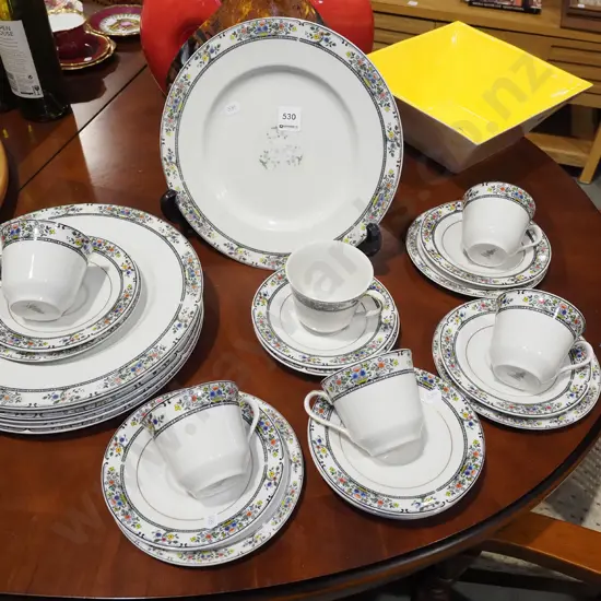 Royal Doulton Tavistock plates, cups, saucers