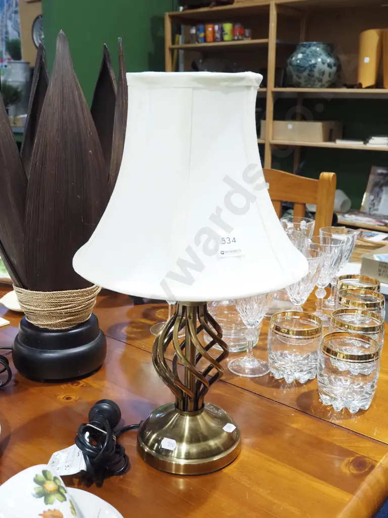 brass based table lamp H340 Image 1++