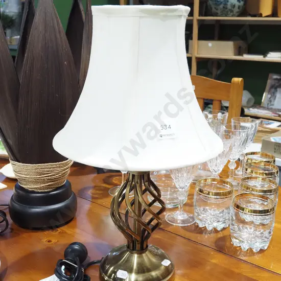 brass based table lamp H340