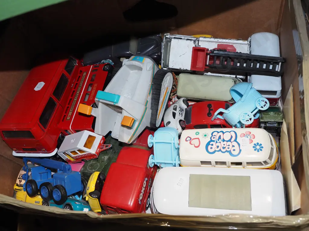 box of toy vehicles Image 1++