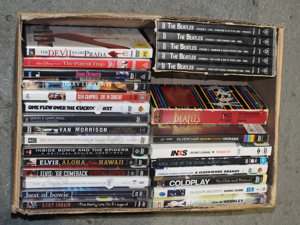 box of DVDs Image 1++