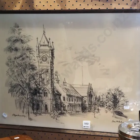 framed Shona McFarlane print - University Clock Tower