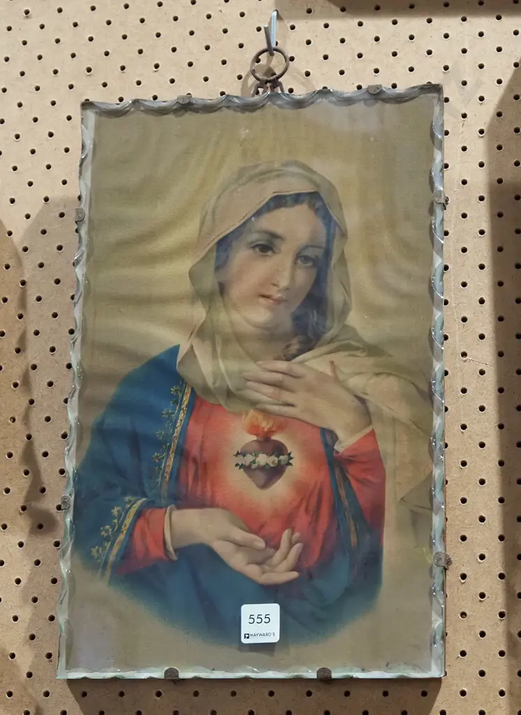 religious print behind glass Image 1++