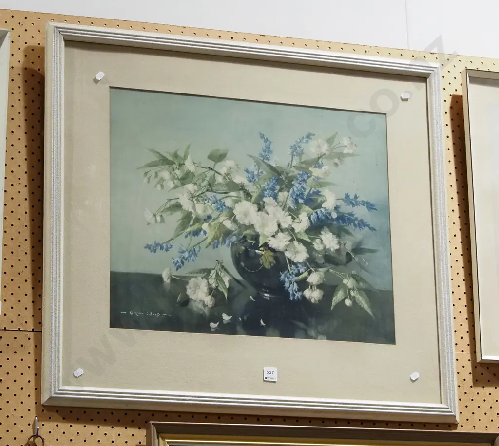 framed Vernon Ward print - flowers Image 1++