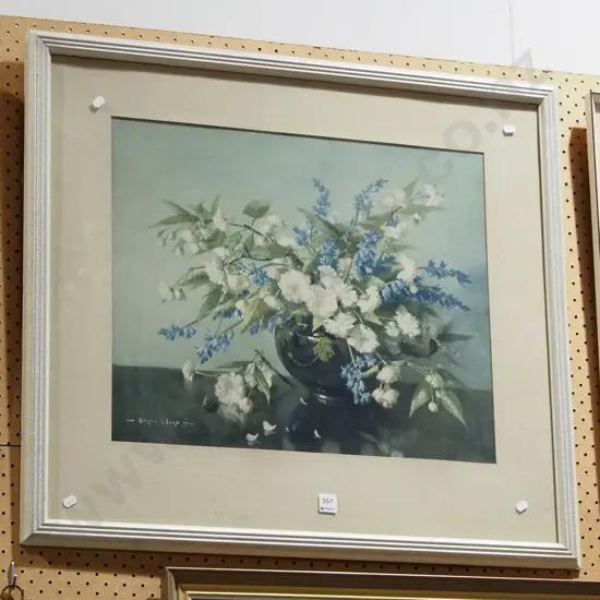 framed Vernon Ward print - flowers