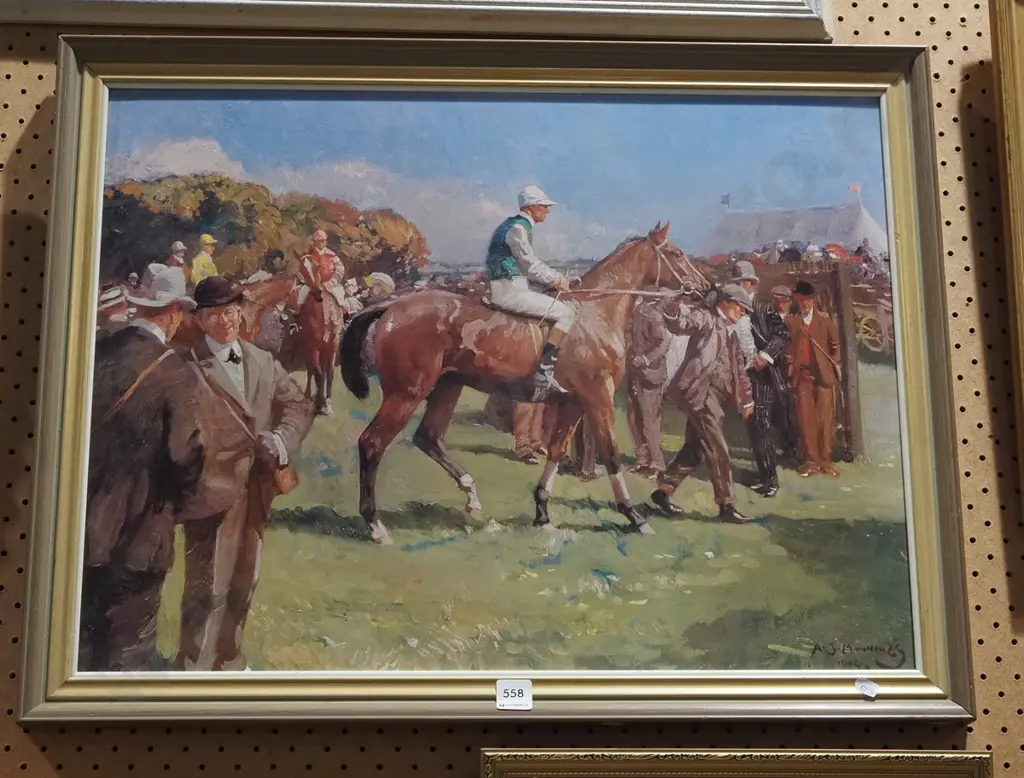 framed print - jockey on horse Image 1++