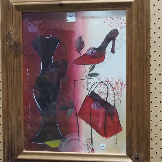 framed acrylic - ladies fashions
