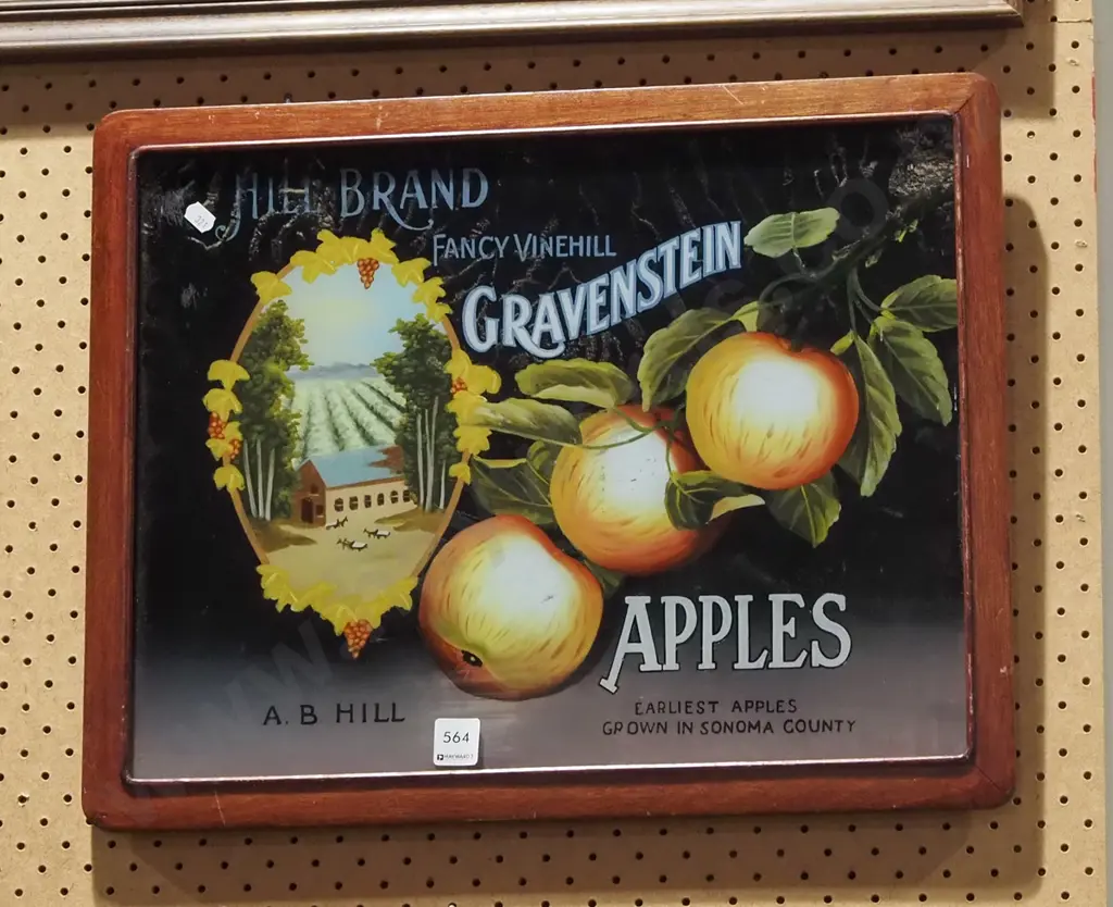 framed acrylic on glass - orchard advertising Image 1++