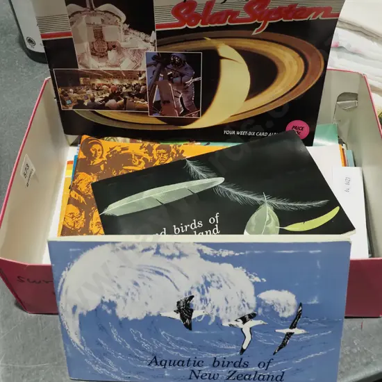box of collector card albums