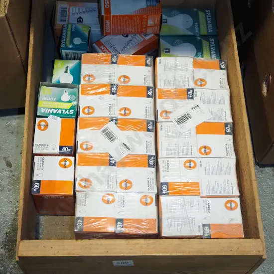 box of light bulbs