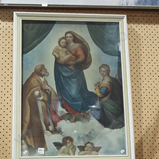 framed religious print