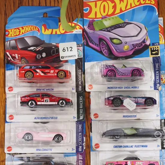 8x as new carded Hotwheels vehicles