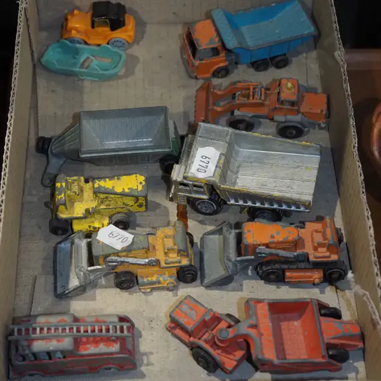 box; toy vehicles
