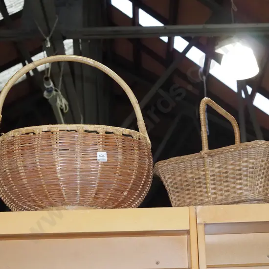 2x cane baskets