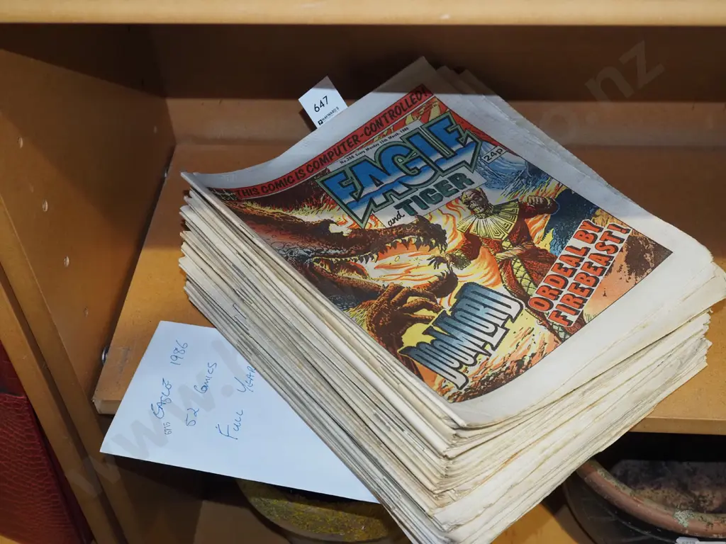 stack of 52x Eagle comics 1986 full year Image 1++