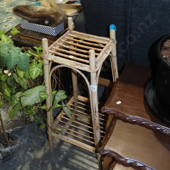 bamboo 2 tier jardinere stand H710
