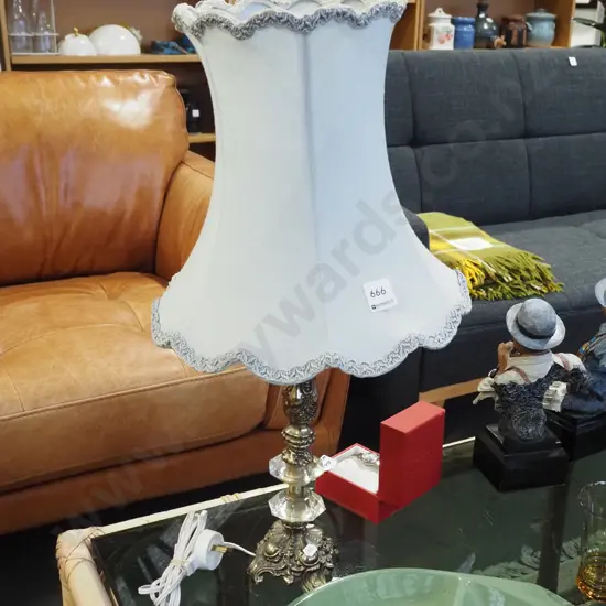 brass and glass based table lamp H580