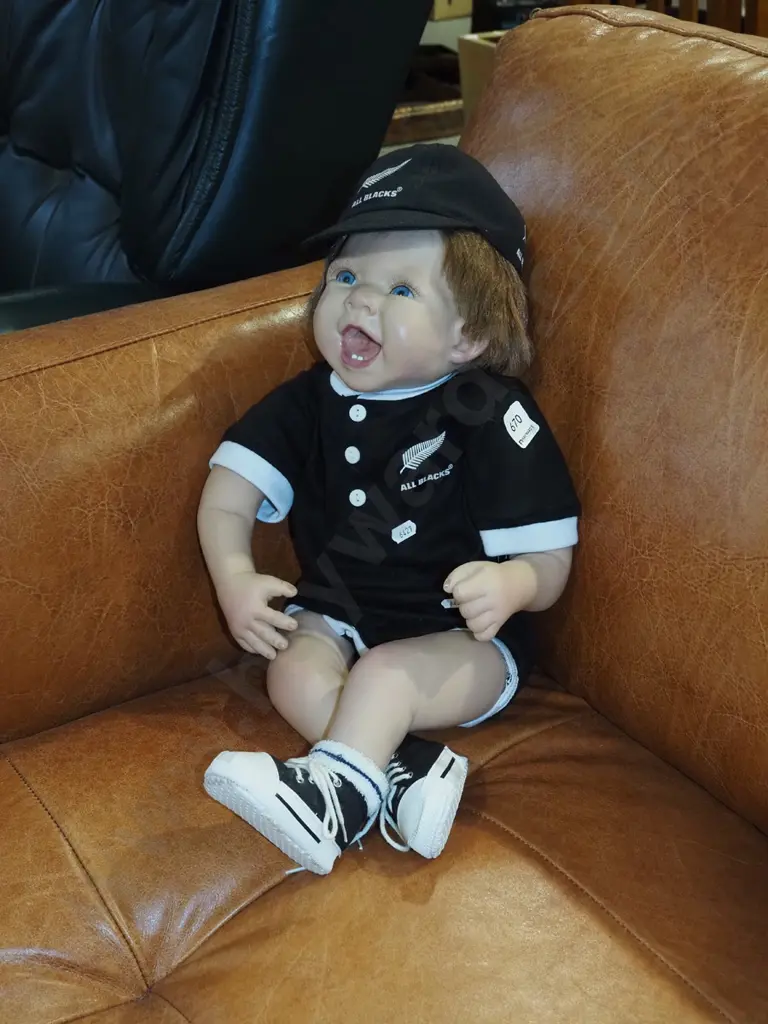 All Black supporter doll Image 1++