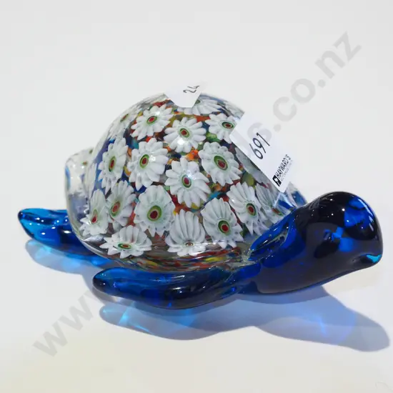 studio art glass turtle