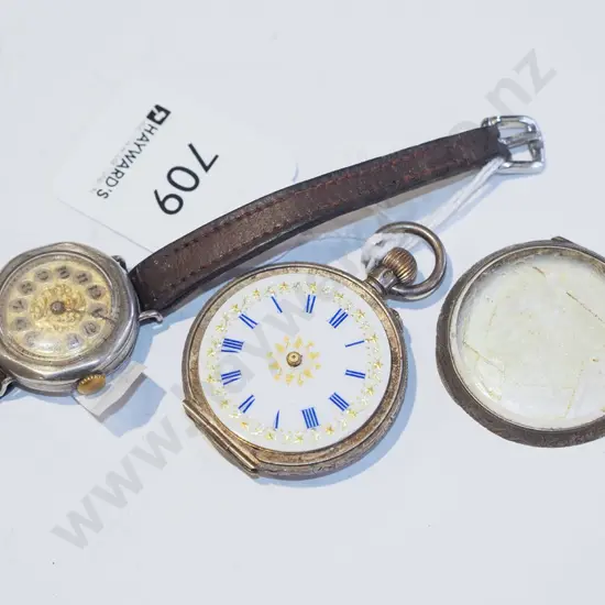 sterling silver pocket watch - faults & wristwatch
