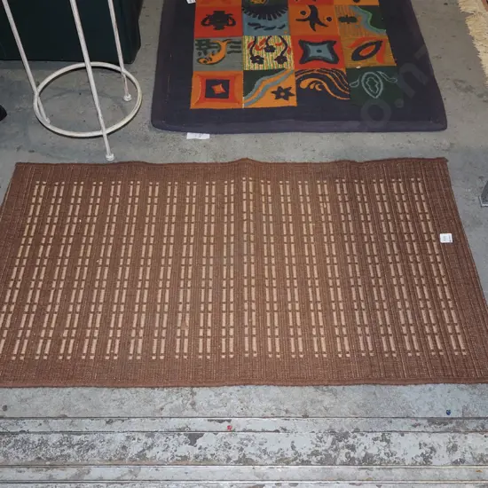 small woven acrylic floor mat L1060 W600