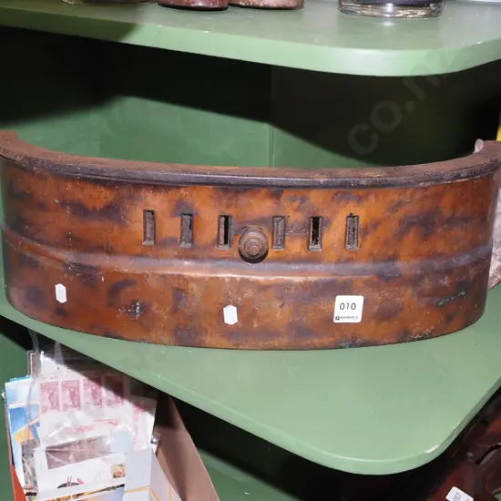 vintage cast iron and copper fireplace ash pan cover Diam490