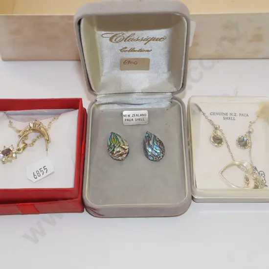 paua necklace and earring sets etc