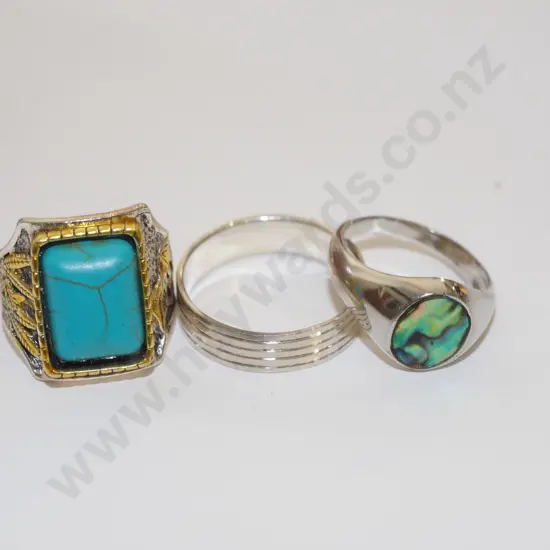 3x gents dress rings