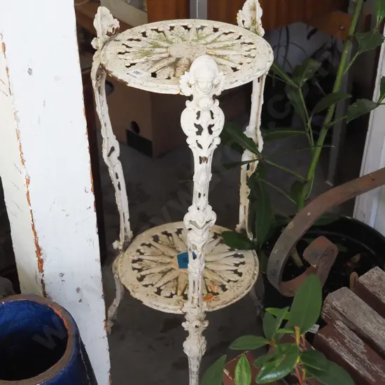 cast alloy 2 tier jardiniere stand H730