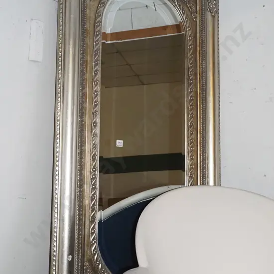 ornate framed oval bevelled edge wall mirror H1500 W680