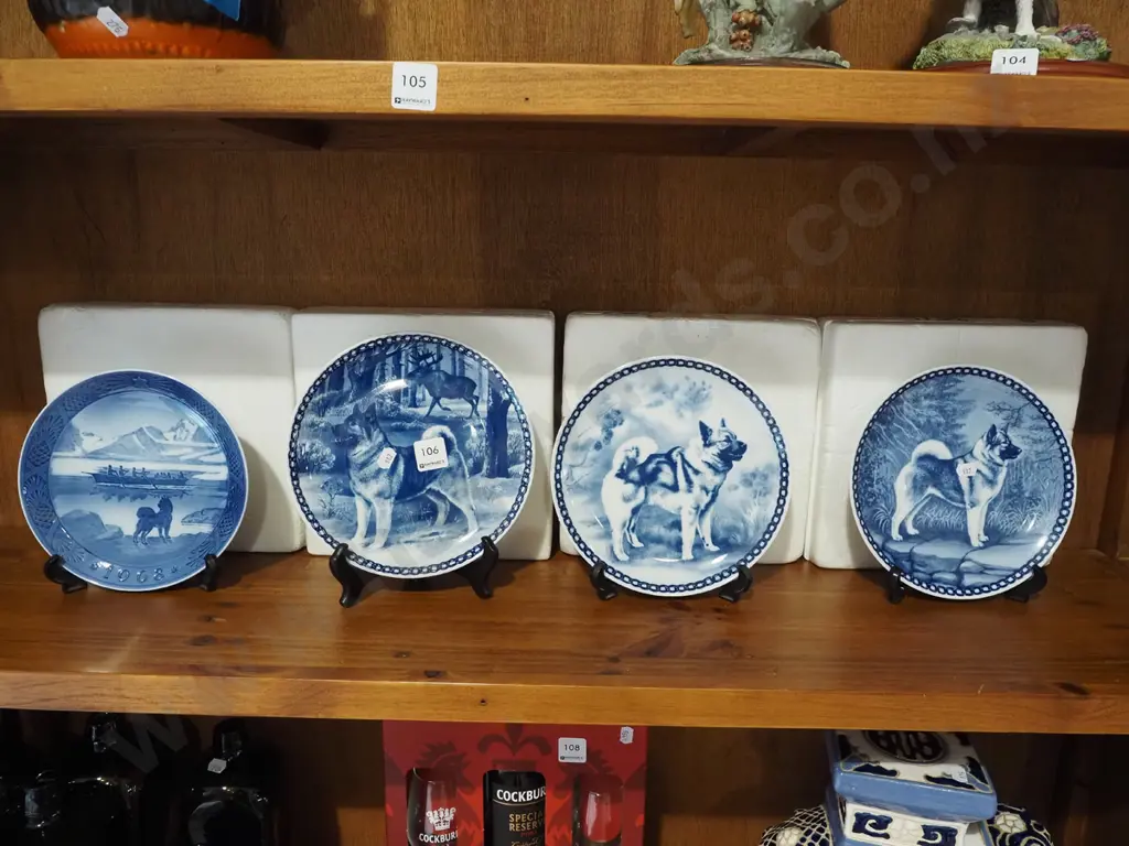 3x Danish  plates, Royal Copenhagen wall charger Image 1++