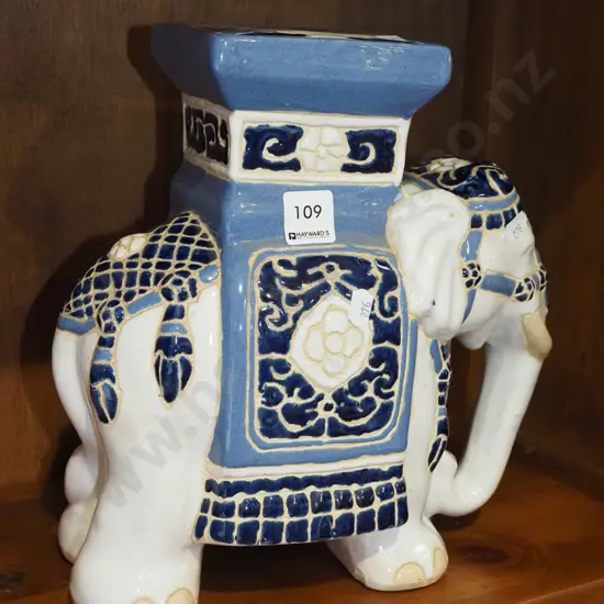 ceramic elephant jardiniere stand H280