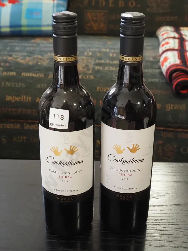 2x bottles of Cookoothama shiraz 2017 Image 1++
