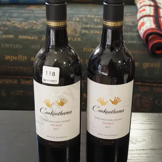 2x bottles of Cookoothama shiraz 2017
