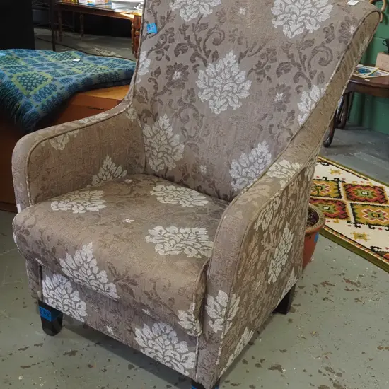 contemporary floral armchair