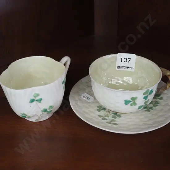 Beeleek cups and saucer