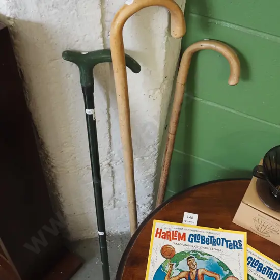 3x walking sticks