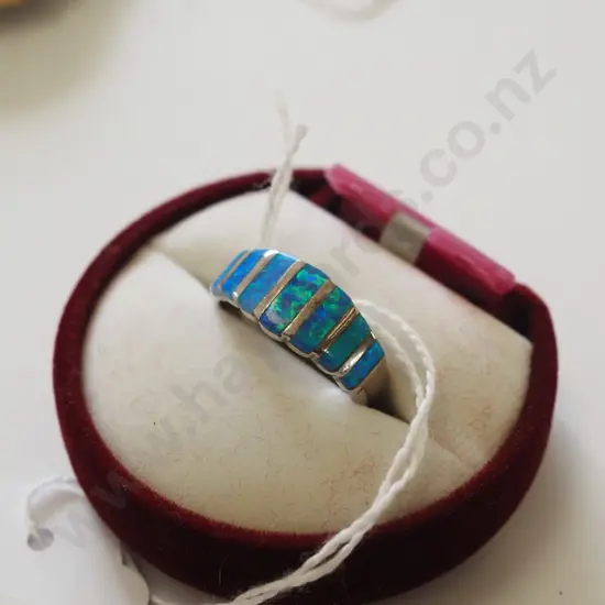 sterling silver opal matrix ring