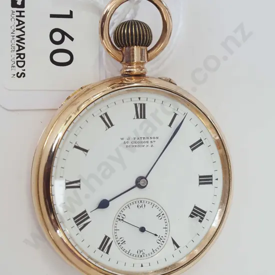 WJ Patterson "Rotherham" English 25yrs case pocket watch - condition unknown