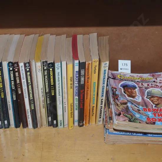 various paperback novels, Commando comics