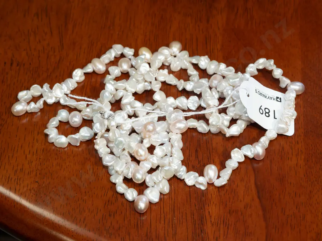  silver baroque pearl necklace  Image 1++