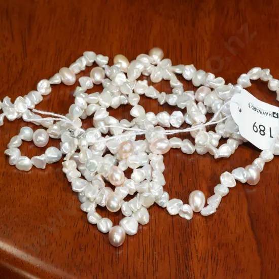  silver baroque pearl necklace 