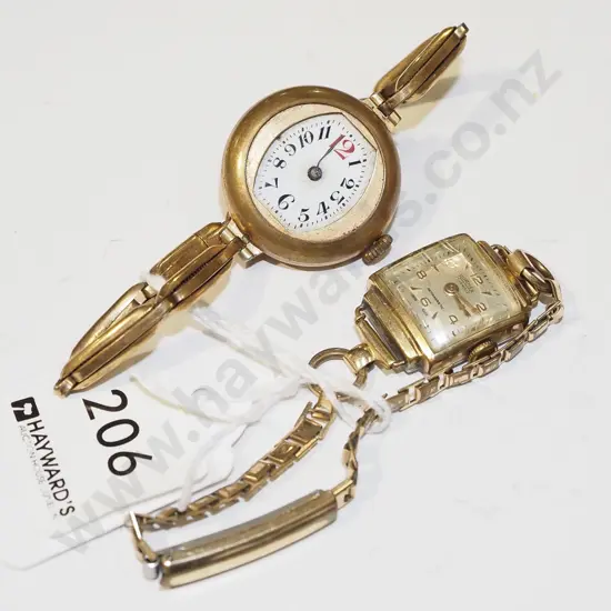 2x wristwatches - 1 missing  hands and glass face