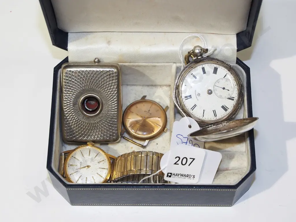 wristwatches , pocket watch, jewellery case etc - condition of all unknown Image 1++