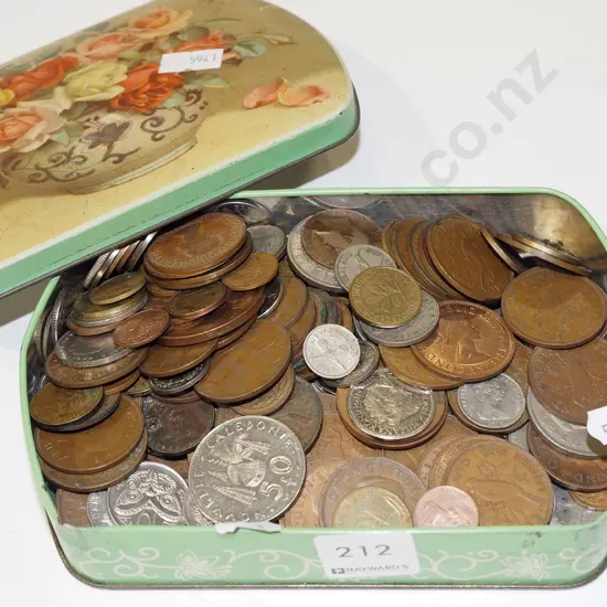 tray of coins